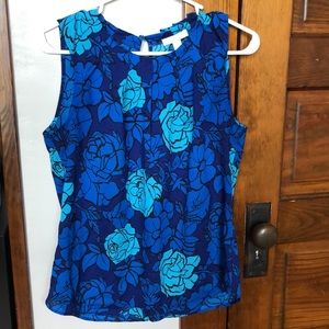 Dressy Business Casual Tank - blue/teal/black